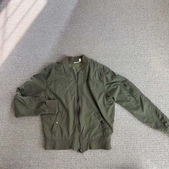 Nordstrom army green bomber jacket - Picture 2 of 5